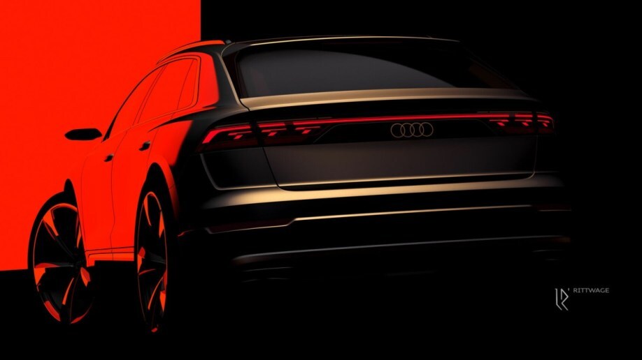 A teaser sketch of the 2024 Audi Q8