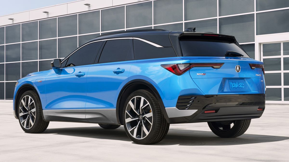 Rear view of the 2024 Acura ZDX electric SUV