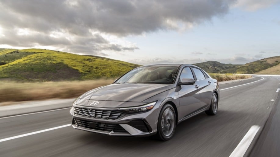 The 2024 Hyundai Elantra seen from a front quarter angle