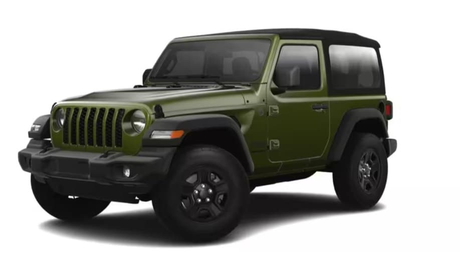 The 2024 Jeep Wrangler S, which wears the front fascia of the 2023 Wrangler 