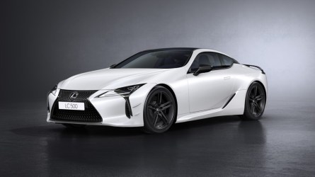 The 2024 Lexus LC Inspiration Series seen from a front quarter angle