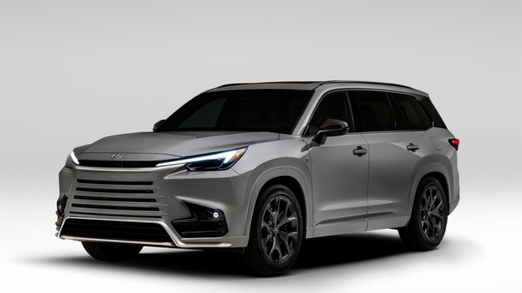 2024 Lexus TX 500h F Sport in grey.