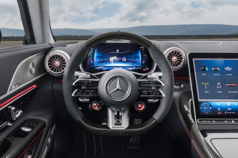 The driver's display of the 2025 Mercedes-AMG GT Coupe