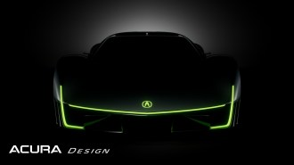 The Acura Electric Vision Design Study seen from head on