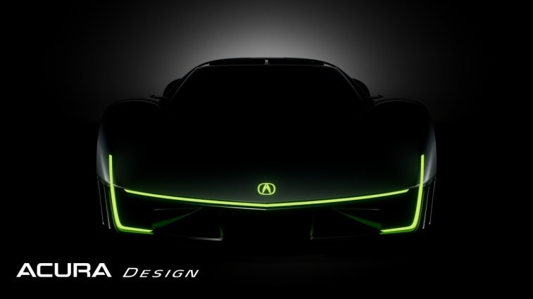 The Acura Electric Vision Design Study seen from head on