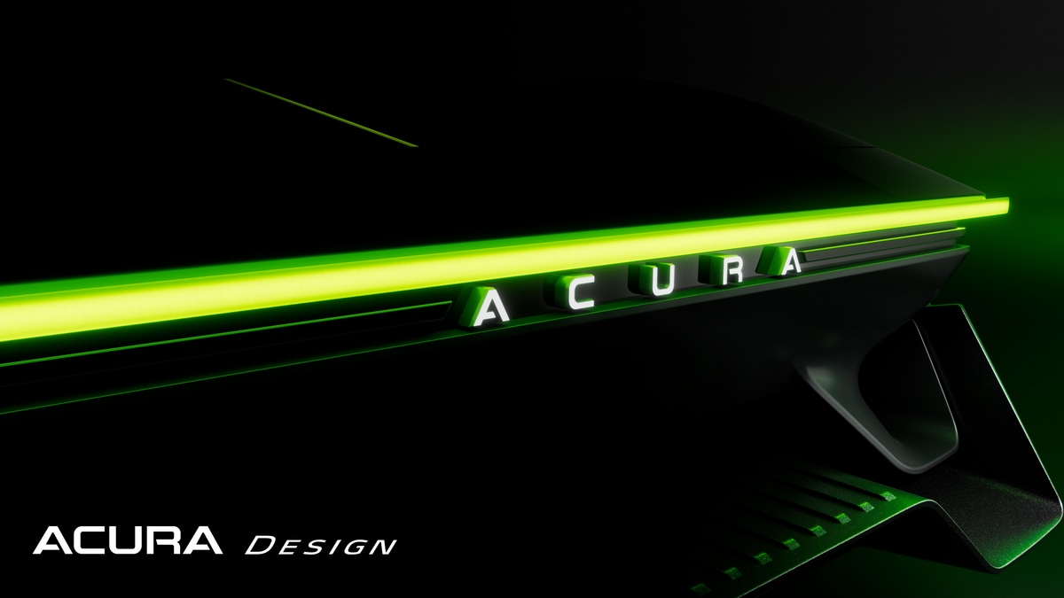 A teaser hinting at the rear of the Acura Electric Vision design study