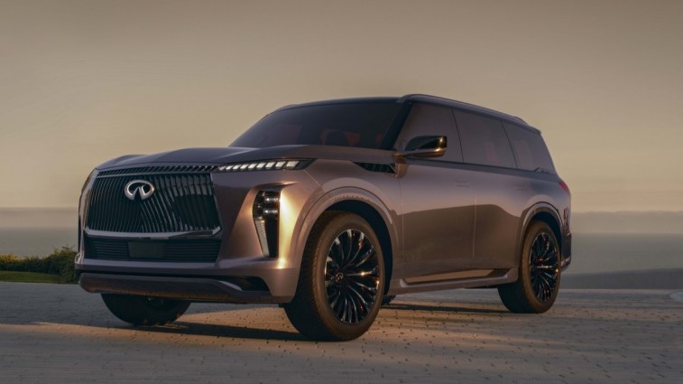 The Infiniti QX Monograph concept seen from a front quarter angle