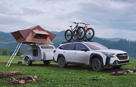 The 2024 Honda Prologue electric SUV from a rear quarter angle
