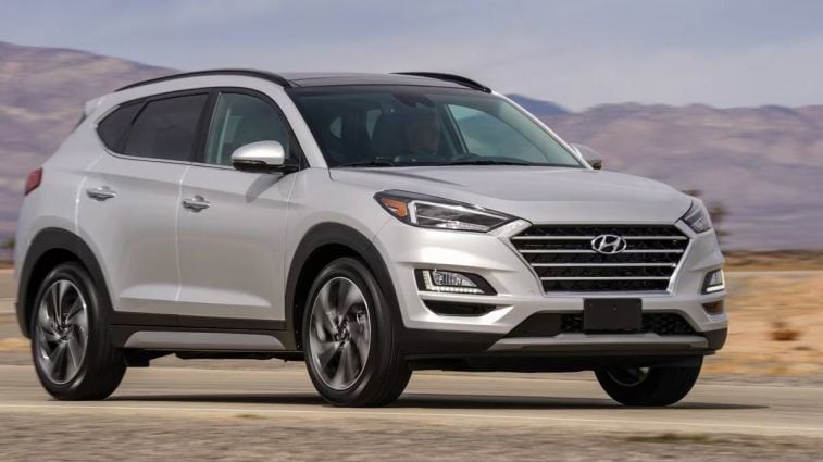 2019 Hyundai Tucson in silver.