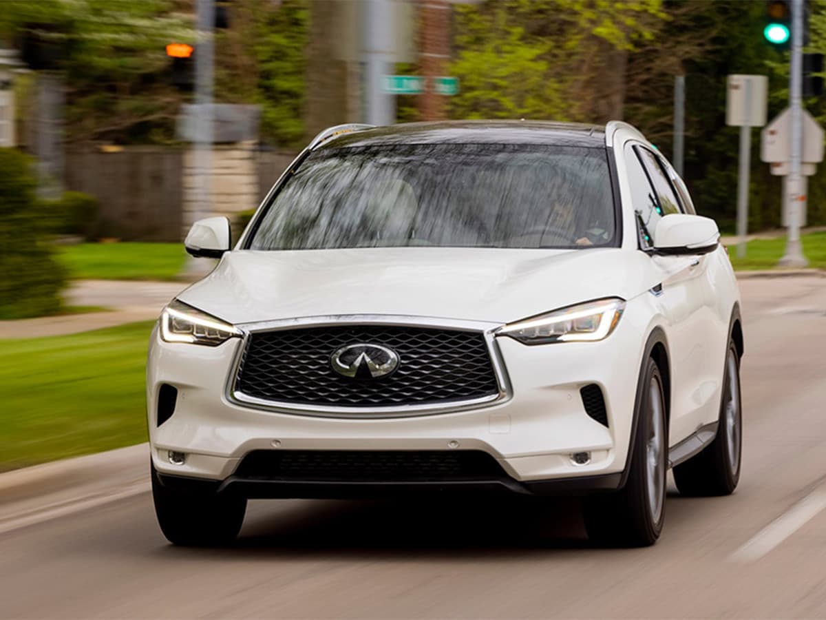2023 Infiniti QX50 in white.