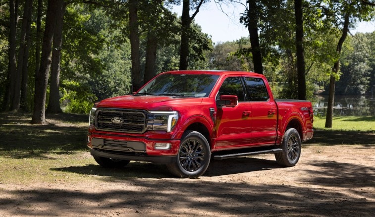 The 2024 Ford F-150 seen from a front quarter angle
