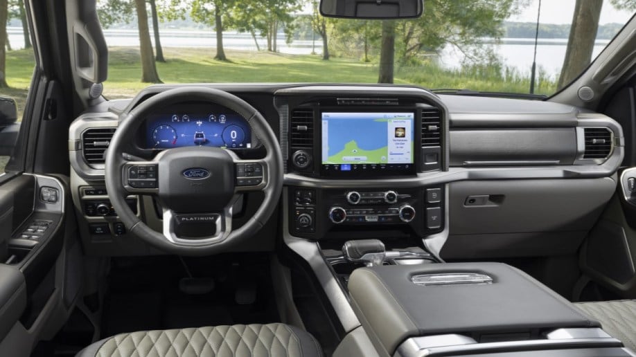 The interior of the 2024 Ford F-150