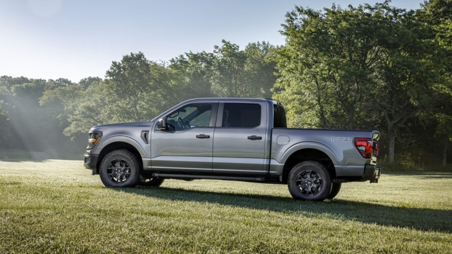 The 2024 Ford F-150 seen in profile