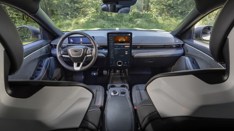 The interior of the 2024 Ford Mustang Mach-E Rally