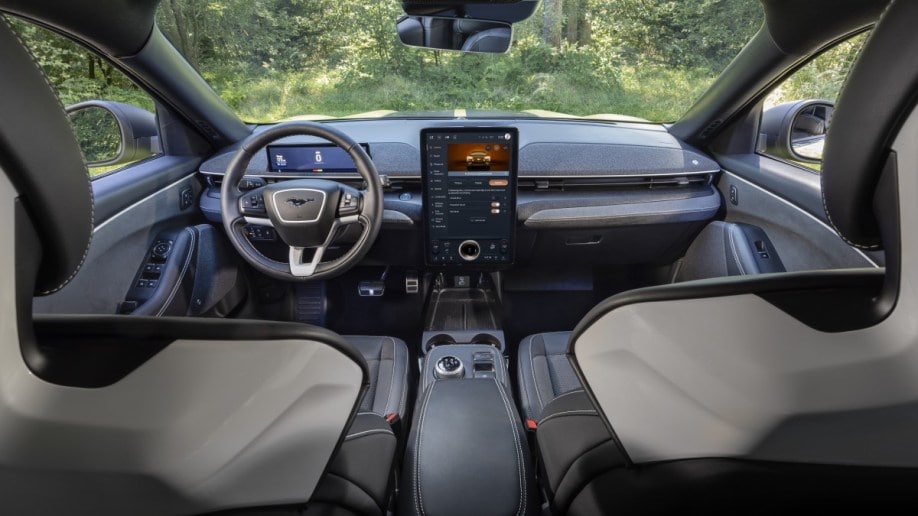 The interior of the 2024 Ford Mustang Mach-E Rally