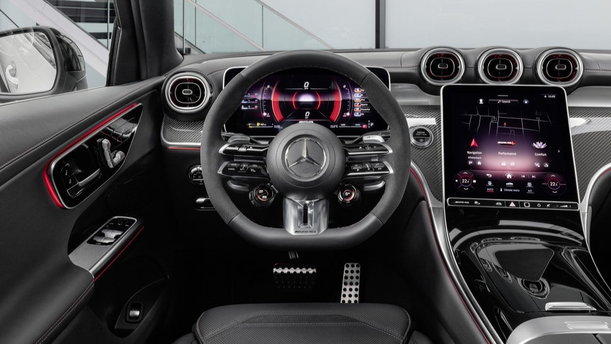 The interior of the 2024 Mercedes-AMG GLC coupe