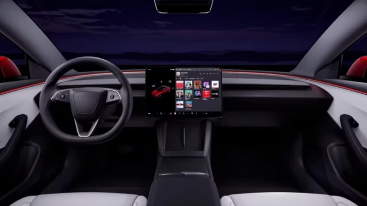 The interior of the 2024 Tesla Model 3