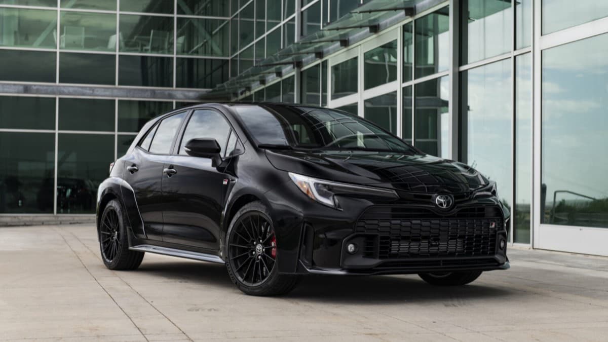 The 2024 Toyota GR Corolla seen from a front quarter angle