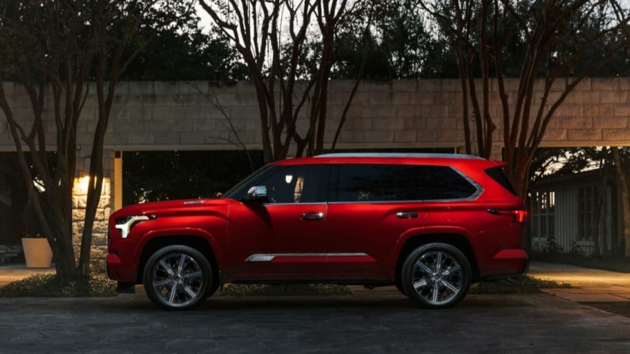 The 2024 Toyota Sequoia seen in profile
