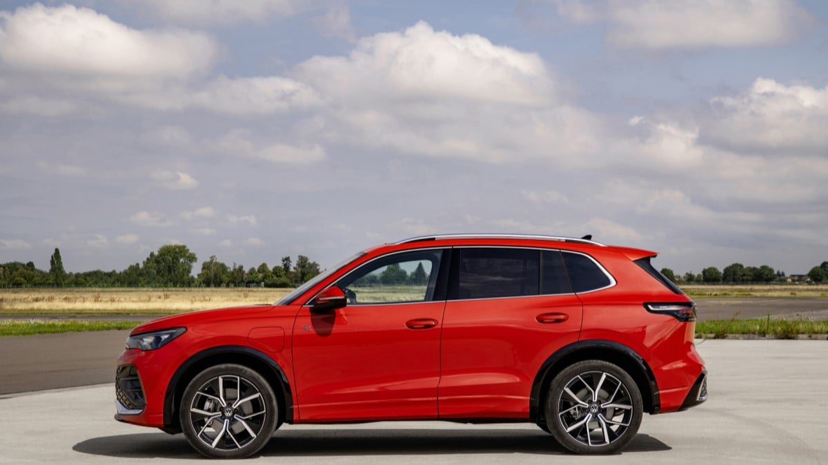 The 2024 Volkswagen Tiguan seen in profile