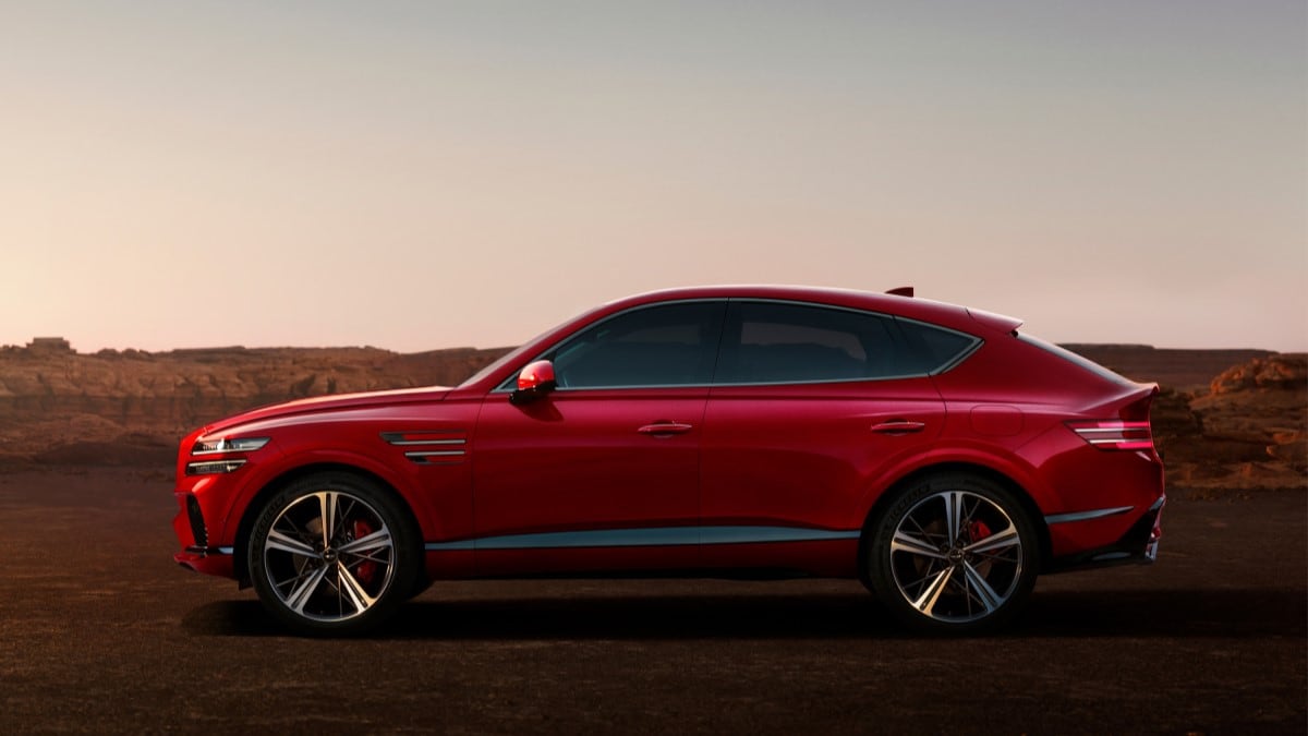 The 2025 Genesis GV80 Coupe seen in profile