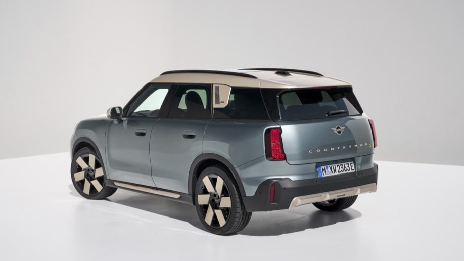 The 2025 Mini Countryman seen from a rear quarter angle