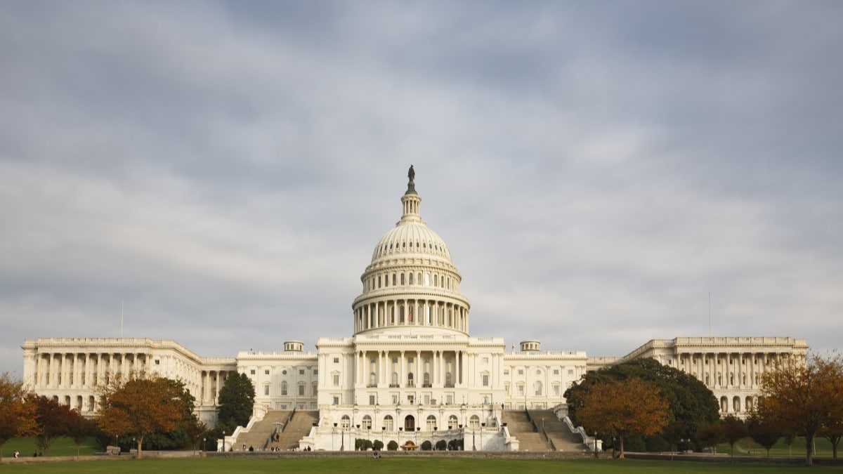 The United States Capitol Building's western facade