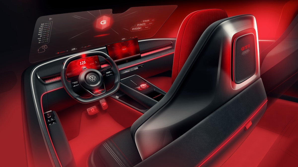 The interior of the Volkswagen ID. GTI Concept