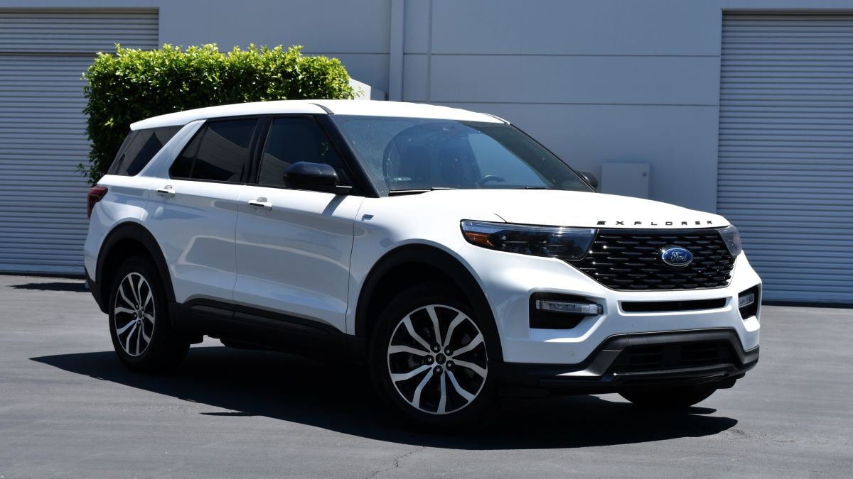 The 2023 Ford Explorer seen from a front quarter angle