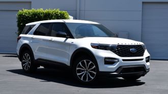 The 2023 Ford Explorer seen from a front quarter angle