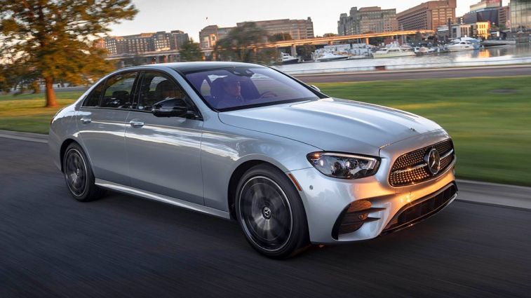 2023 Mercedes-Benz E-Class in silver.