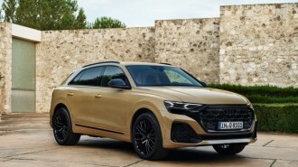 The 2024 Audi SQ8 seen from a front quarter angle