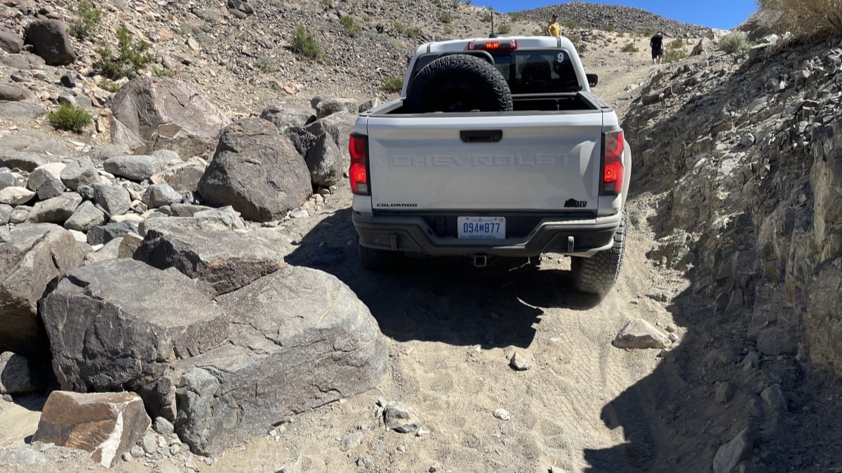 The 2024 Chevrolet Colorado ZR2 Bison seen from the rear