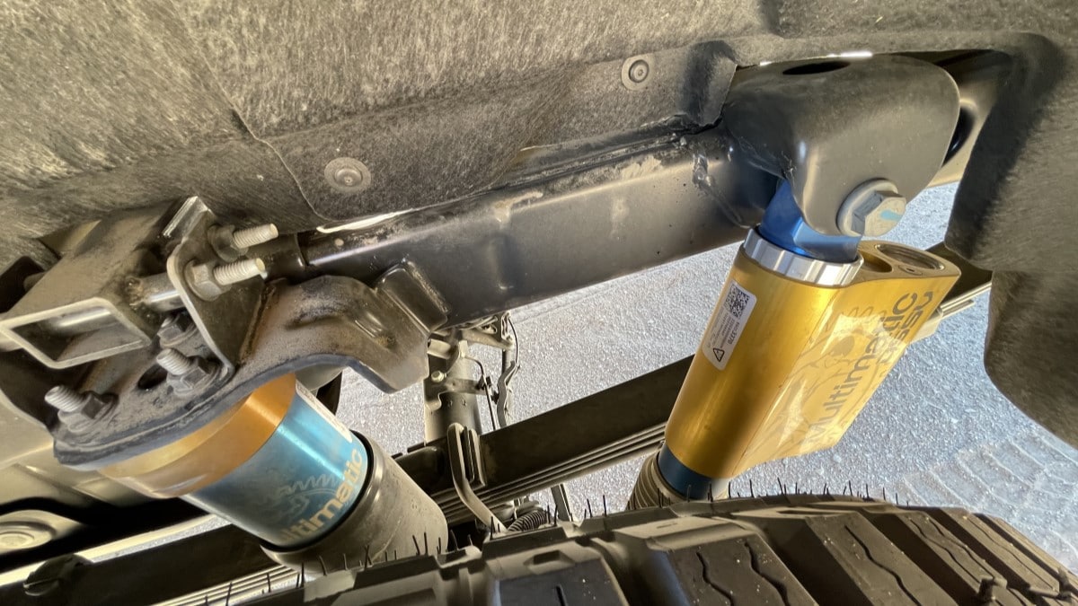The rear suspension of the 2024 Chevrolet Colorado ZR2 Bison