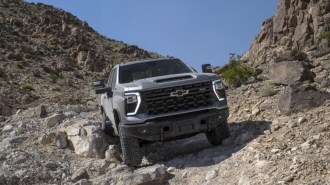 The 2024 Chevrolet Silverado ZR Bison seen from a front quarter angle