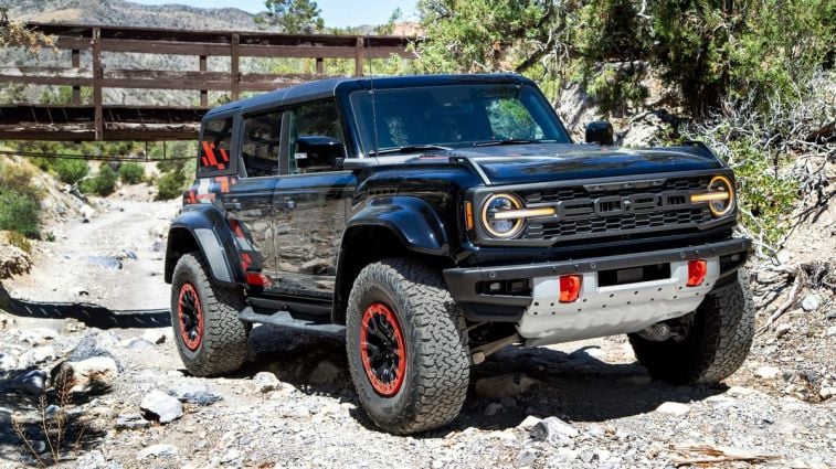 2024 Ford Bronco Raptor Code Orange in black.