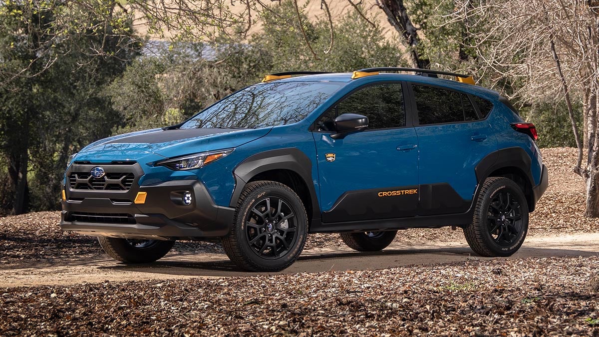 The 2024 Subaru Crosstrek Wilderness in blue.