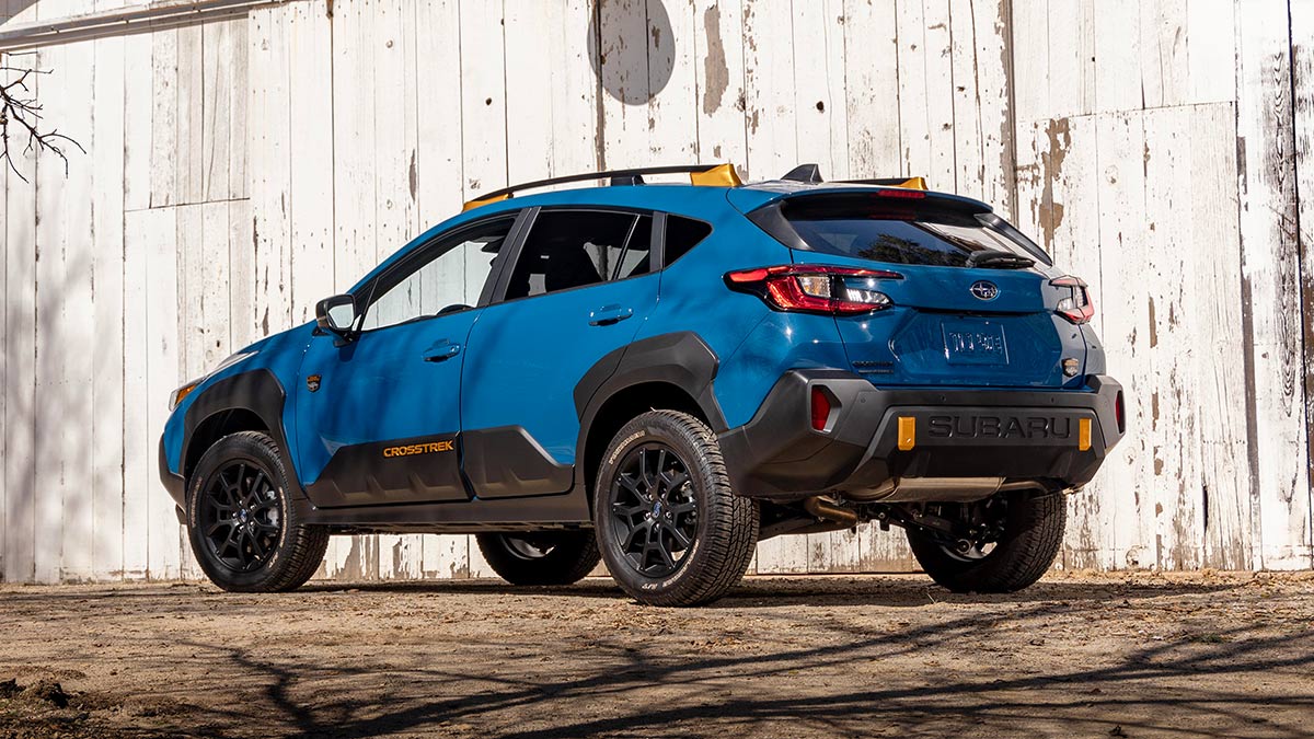 The 2024 Subaru Crosstrek Wilderness in blue.