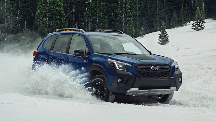 2024 Subaru forester in snow.