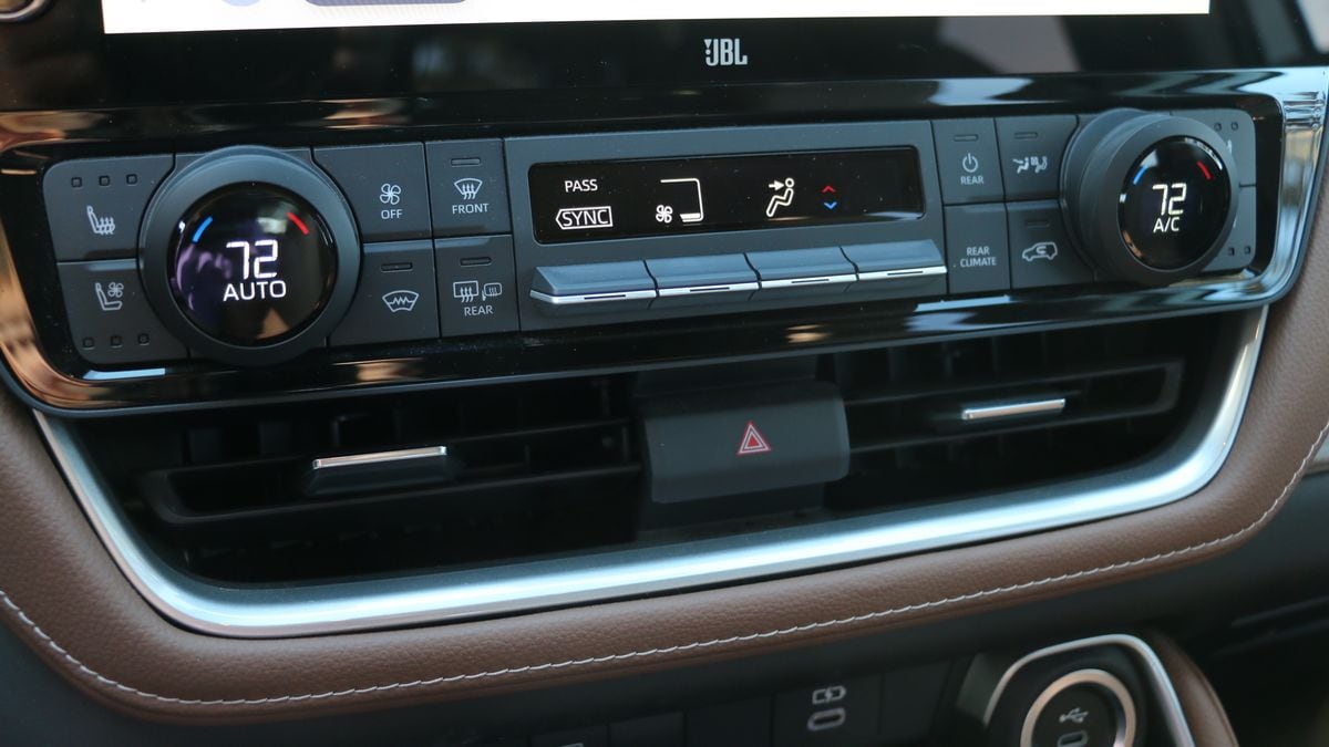 2024 Toyota Grand Highlander climate controls.