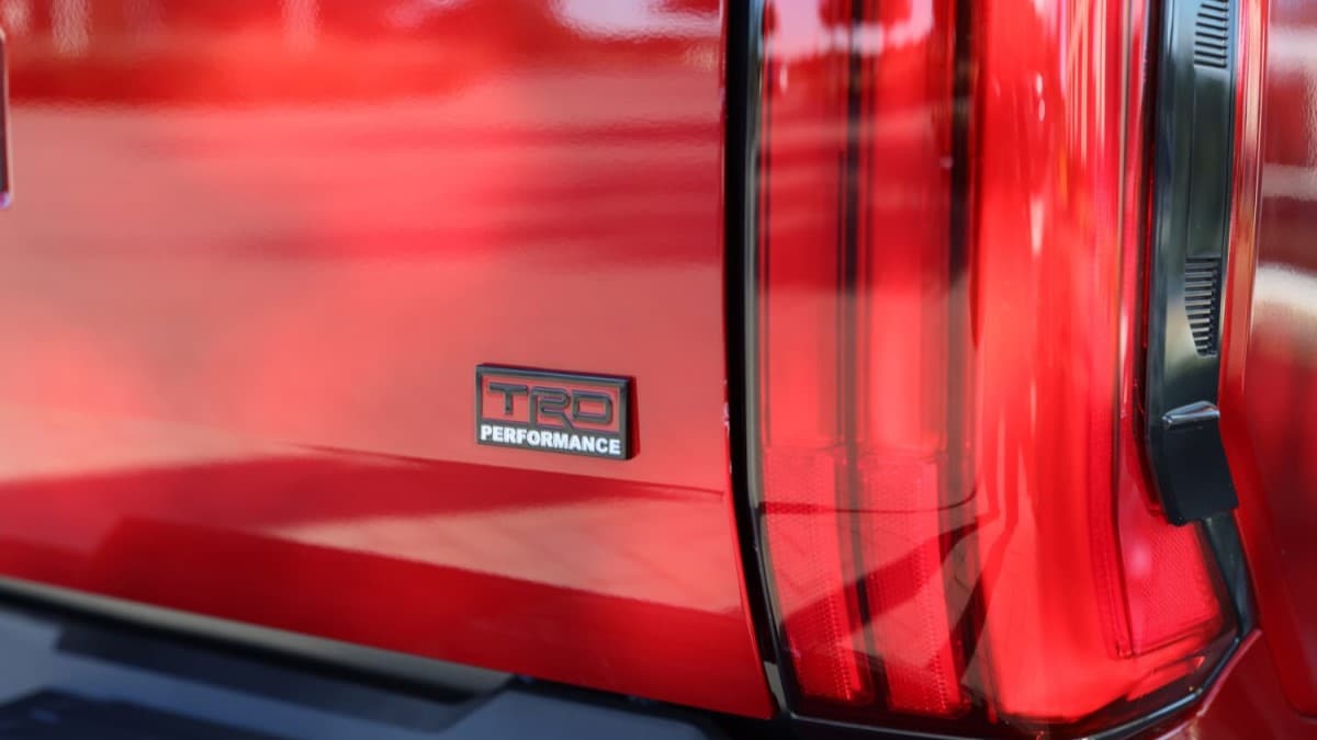 The Toyota Tundra TRD Performance Package badge