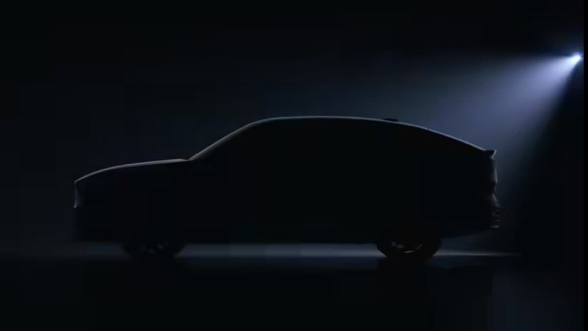 A teaser photo of the 2025 BMW X2 seen in profile
