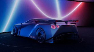 The Nissan Hyper Force Concept seen from a rear quarter angle