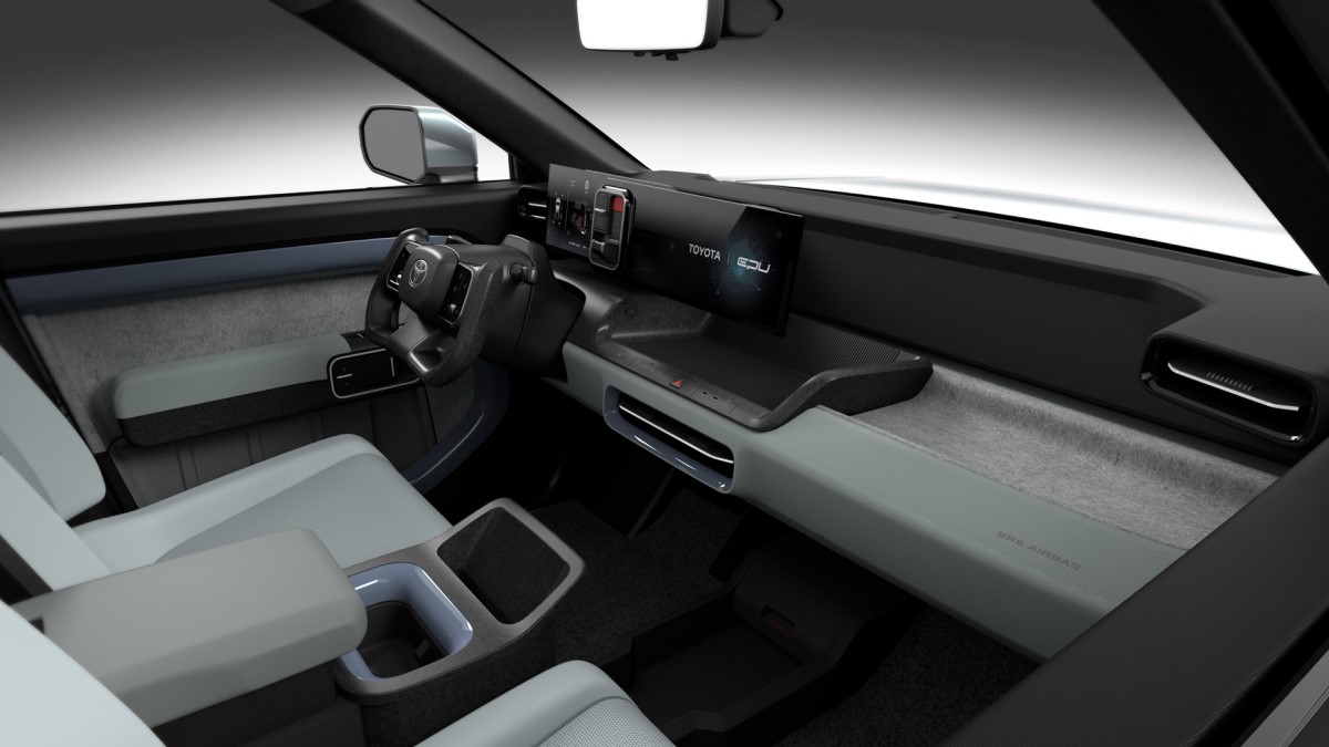 The interior of the Toyota EPU electric truck concept