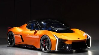 The Toyota FT-Se concept seen from a front quarter angle