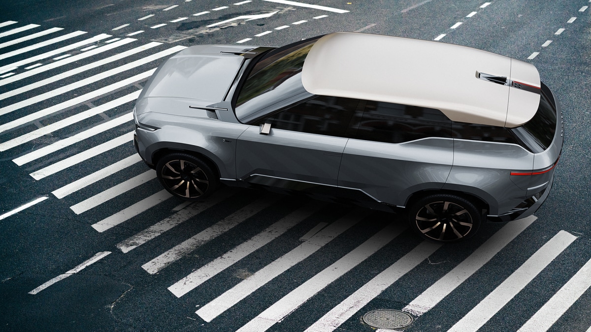 The Toyota Land Cruiser Se concept seen from overhead