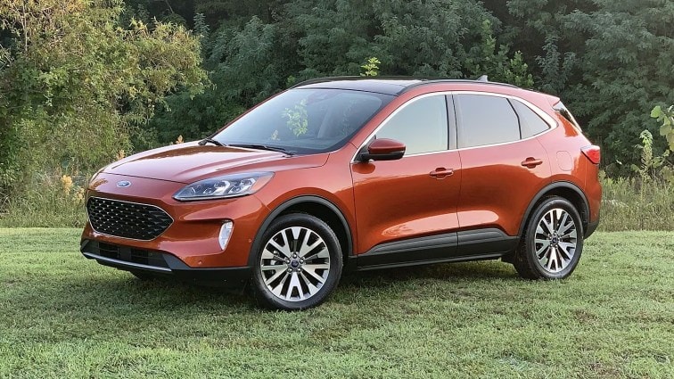 2020 Ford Escape Titanium in orange.