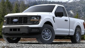The single-cab Ford F-150 XL seen from a front quarter angle