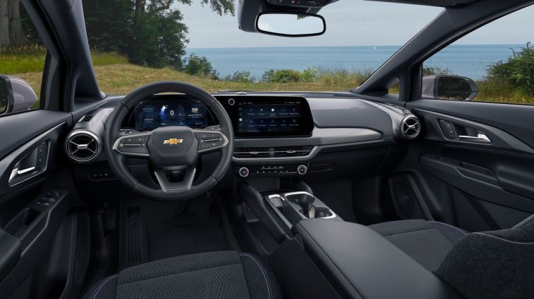 2024 Chevrolet Equinox EV 1LT with Black with Blue Accents interior.