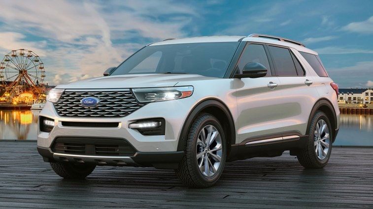 2024 Ford Explorer in white.